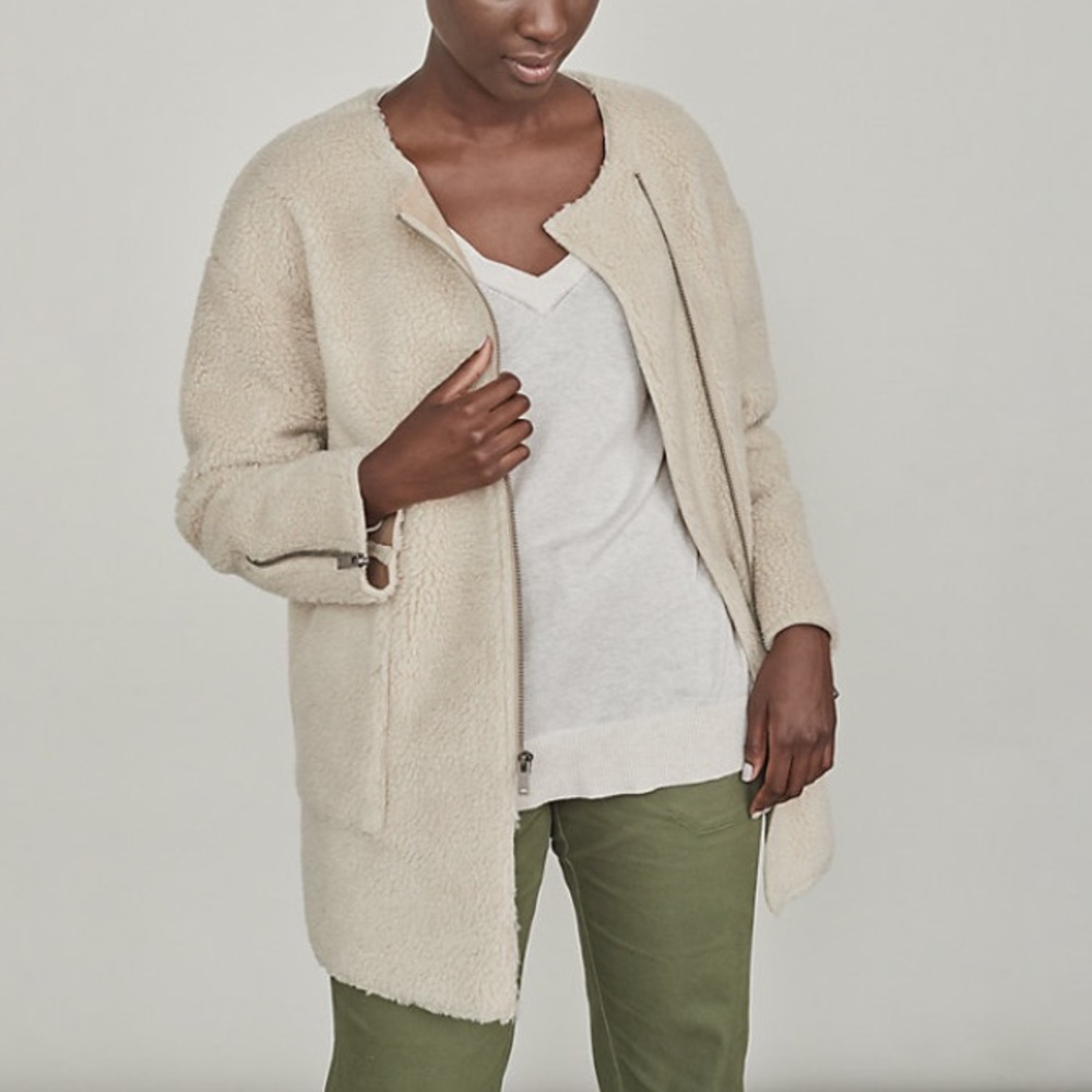 NWT Elizabeth and James Faux Sherpa Jacket - Picture 2 of 5